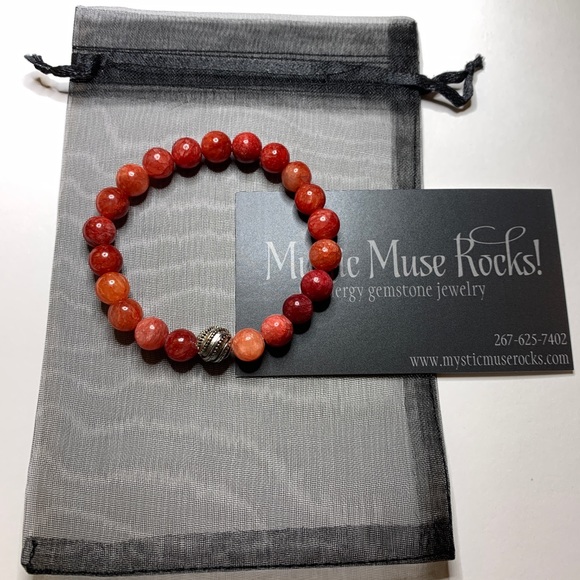 Red Jasper “Fertility, Sex” Bracelet 7” - Picture 2 of 2